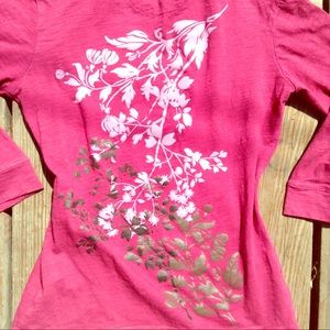 Lucy Hooded Three Quarter Sleeve Tee with Pocket